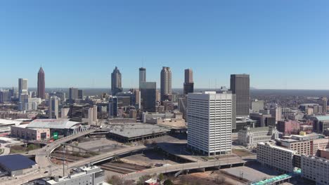 4k aerial of downtown atlanta, georgia