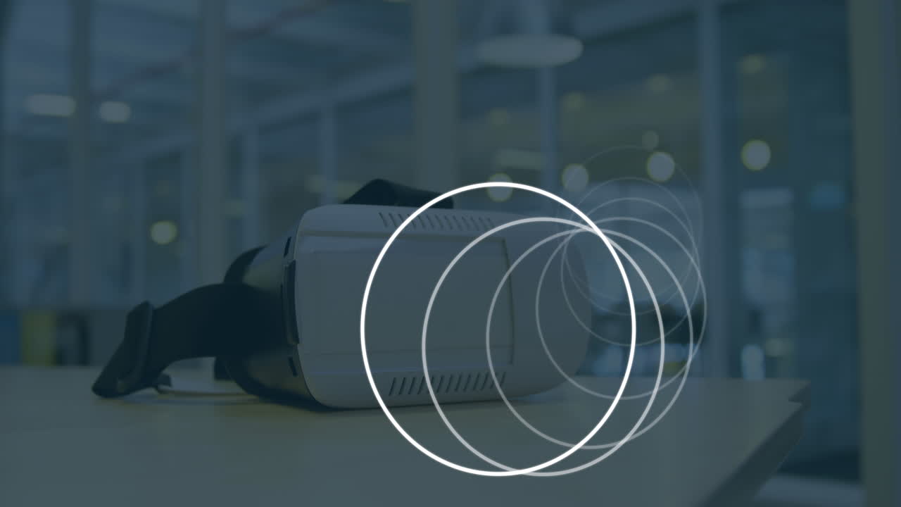 animación de los ámbitos de escaneo sobre auriculares vr