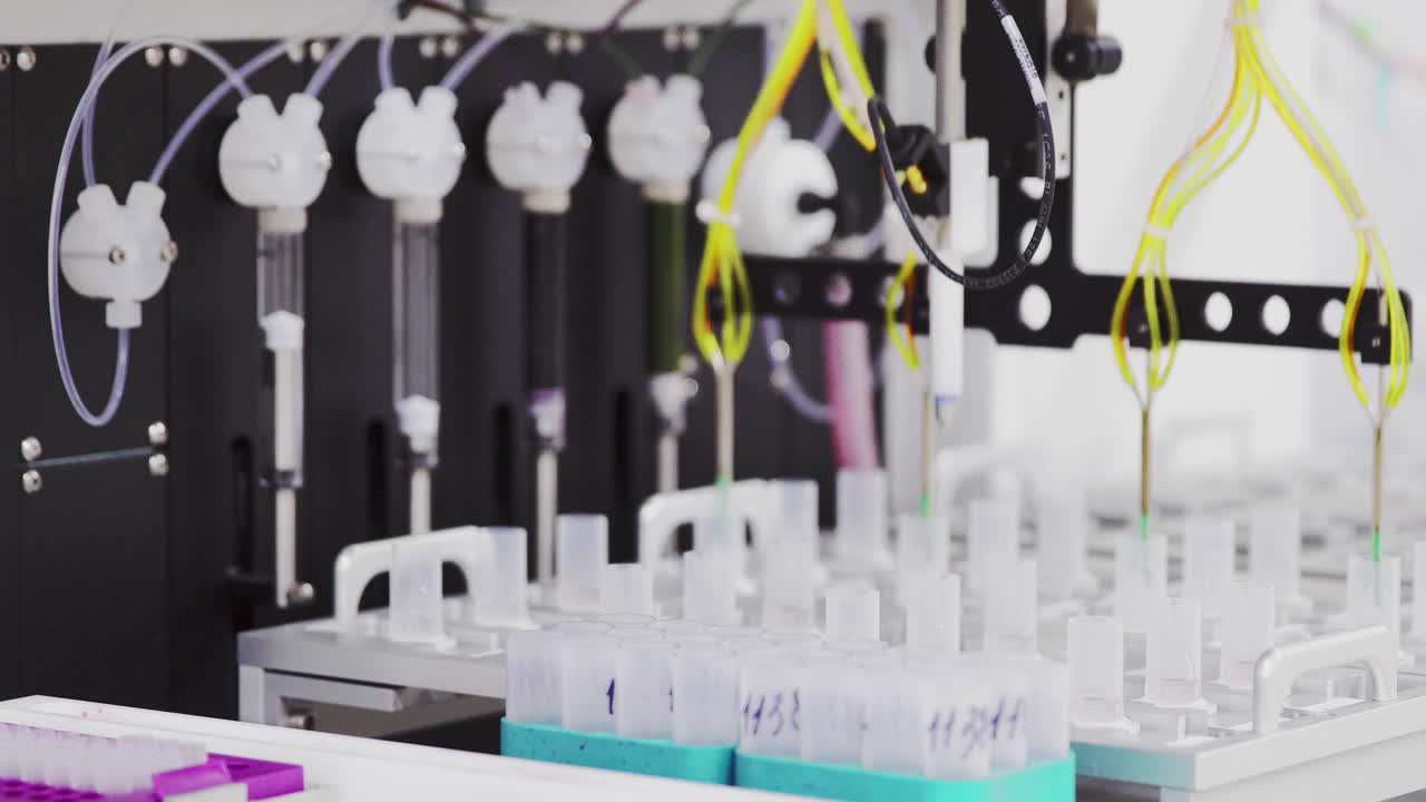 laboratorio automatizado en técnicamente avanzado la clínica está llevando a cabo un estudio destinado a combatir la diabetes, un análisis profundo de la sangre y las células del páncreas