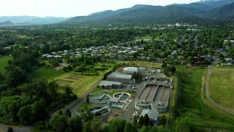 usa, or, ashland, wwtp, 2024-05-14 - wastewater treatment plant in the north of ashland. camera is stationary looking south with the city in the background.