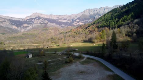 Spectacular-Mountains-Landscape-In-Entracque,-Valle-Gesso-near-Cuneo,-Italy