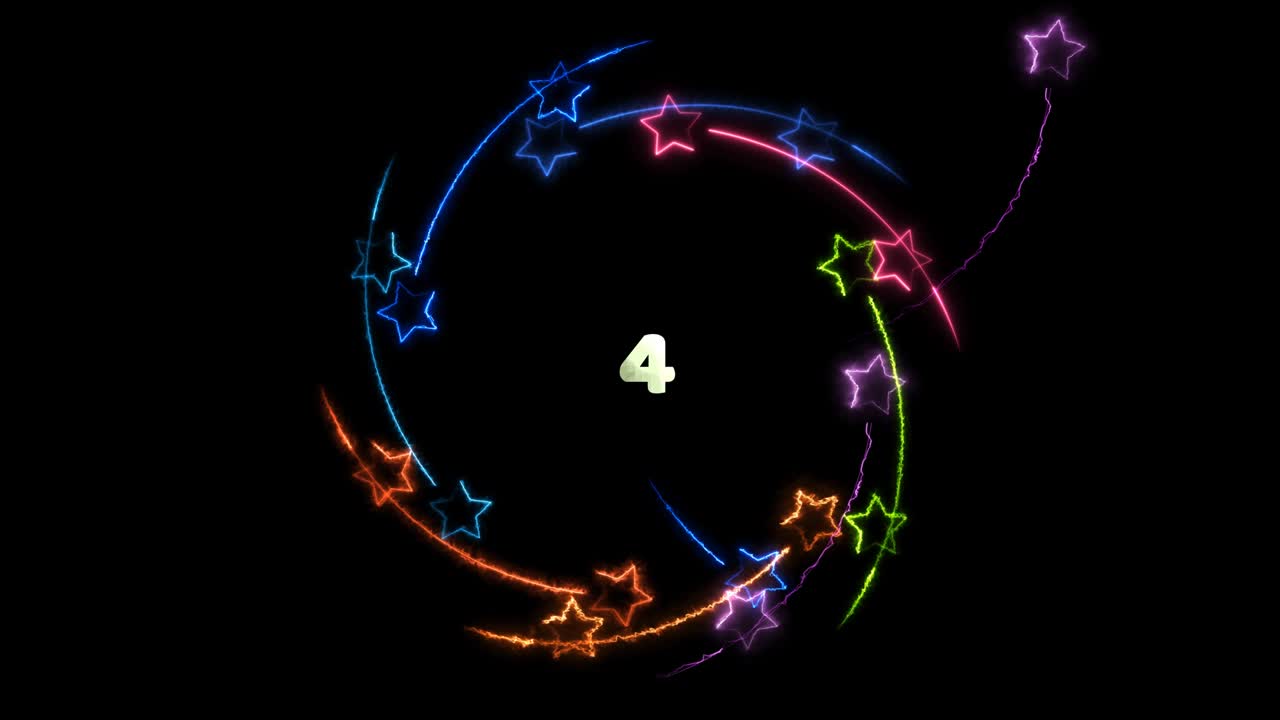 Magic star rolling and number countdown outer in middle frame