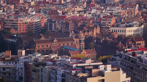 static view of buildings of barcelona cityscape