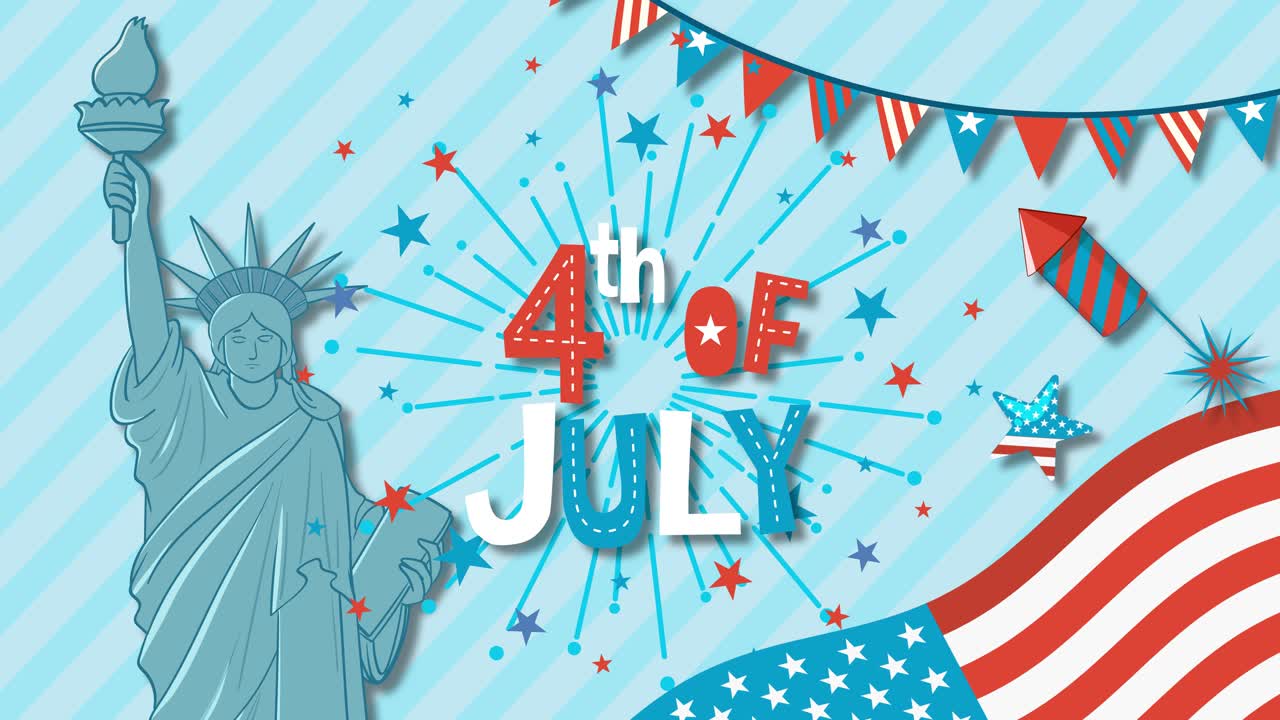 Design Patriótico do 4 de Julho.