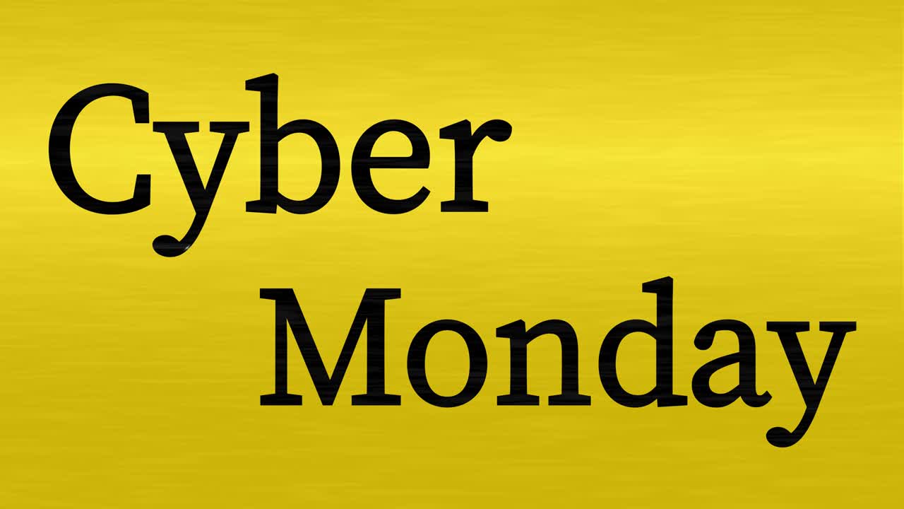 ciber lunes venta evento texto animación gráficos en movimiento
