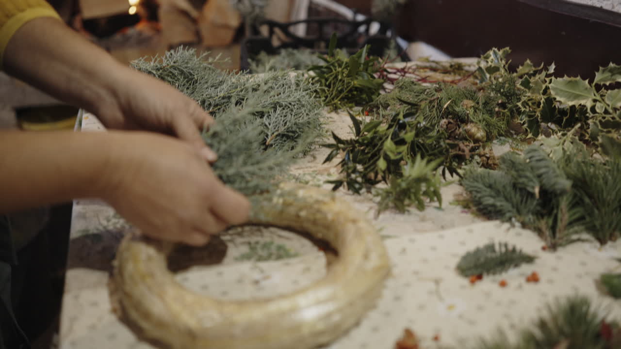 크리스마스 꽃받침을 만드는 것