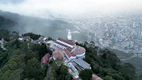 Vista-Aérea-De-Drones-Desde-La-Iglesia-De-Monserrate-Del-Centro-De-Bogotá---Esquina-Y-Rascacielos-De-La-Ciudad-Más-Grande-De-Colombia