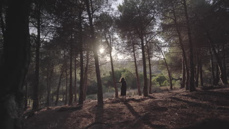 spooky witch back from the dead haunting barcelona spain woods