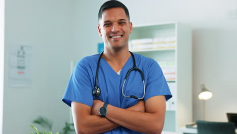 Portrait,-Indian-doctor-or-face-of-happy-man