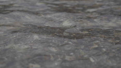 agua del lago que fluye pacíficamente en cámara lenta