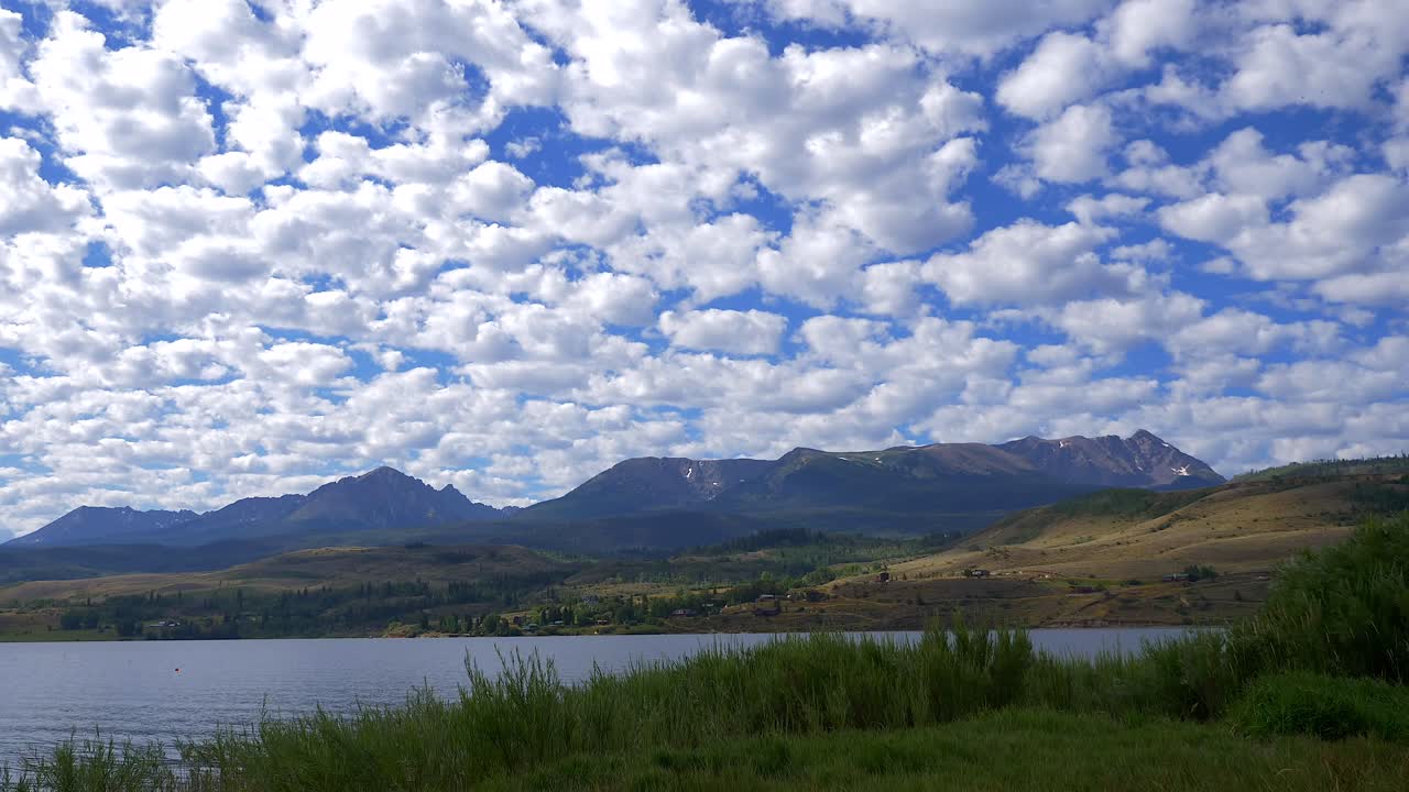 Scenic Mountain Lake Landscape with Cloud-Filled Sky
