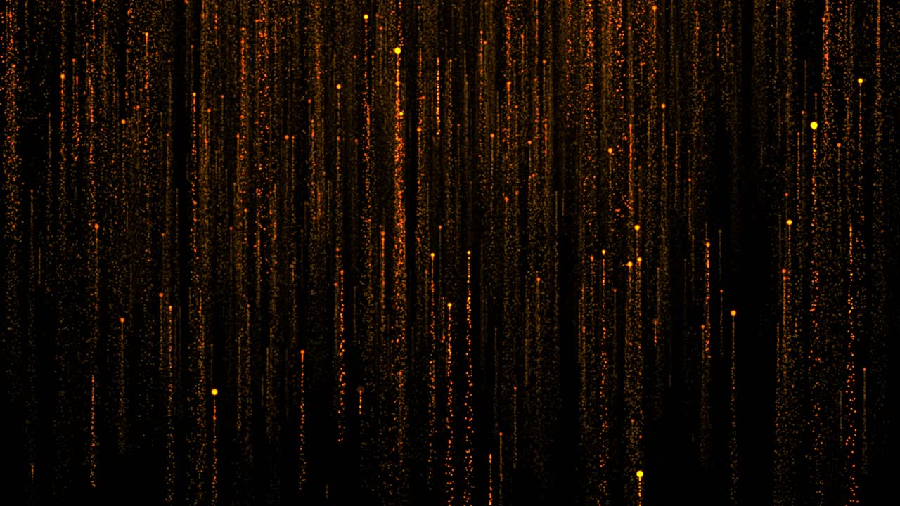 Golden Glitter Particles Falling | Premium Stock Video Footage