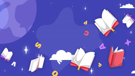 libros voladores en el espacio
