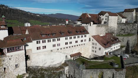 aarburg aargau switzerland castle tourist attraction aerial