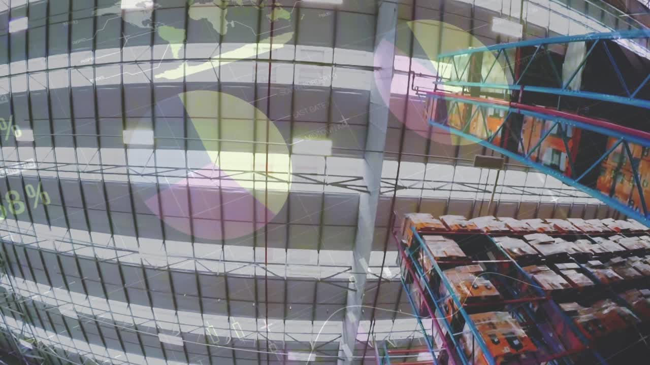 비어있는 창고에서 데이터 처리의 애니메이션