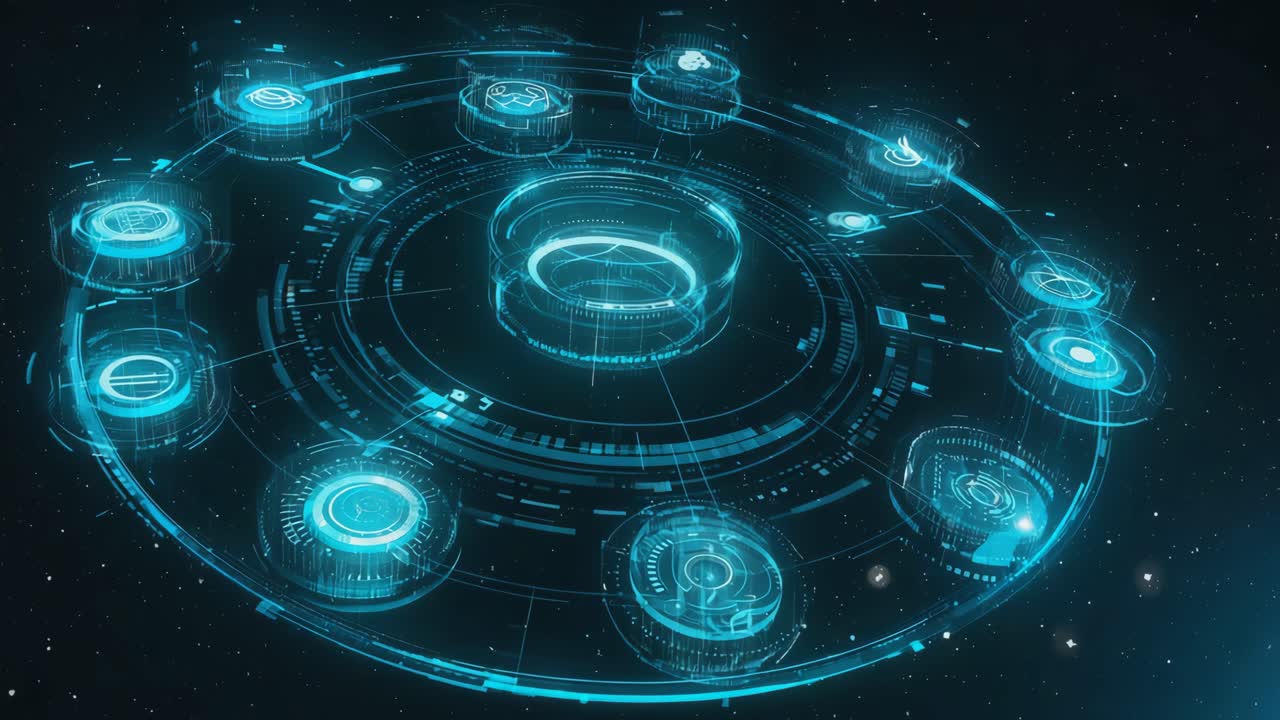 Futuristic Digital Holographic Interface