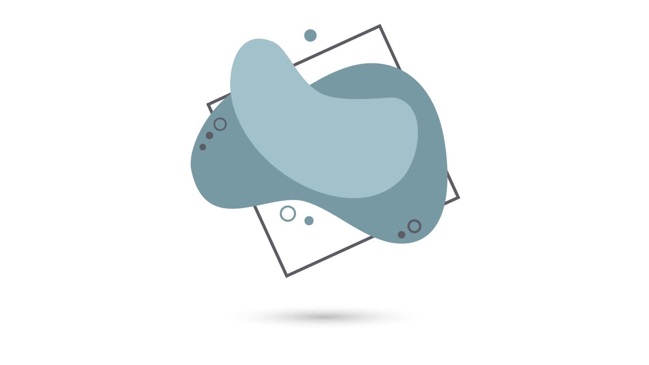 블루 추상 테크 기하학 모션 디자인 4k 비디오