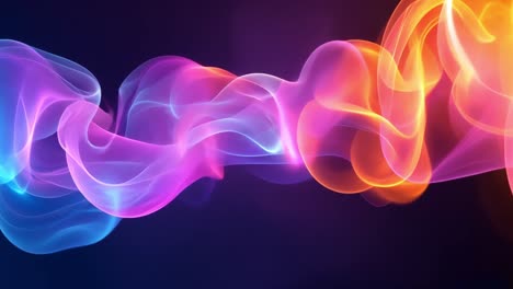 colorful abstract smoke waves