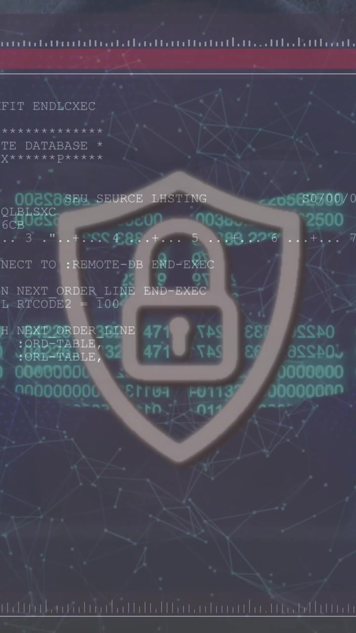 Security chain and padlock icons over screen with data processing against male hacker using computer