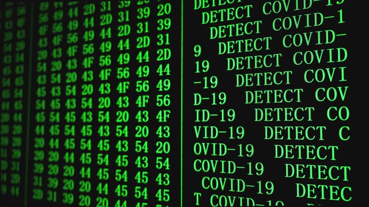 Testo Programma COVID-19 RILEVATO sullo schermo del PC