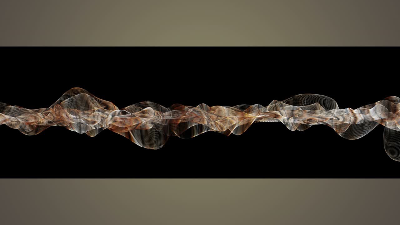 천천히 움직이는 입자 파동 물체와 텍스트를위한 공간, 4096x2304 루프 4k