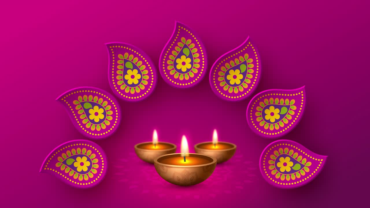 diwali es una animación de video en 4k.
