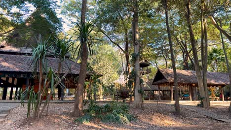 a serene view of a thai house