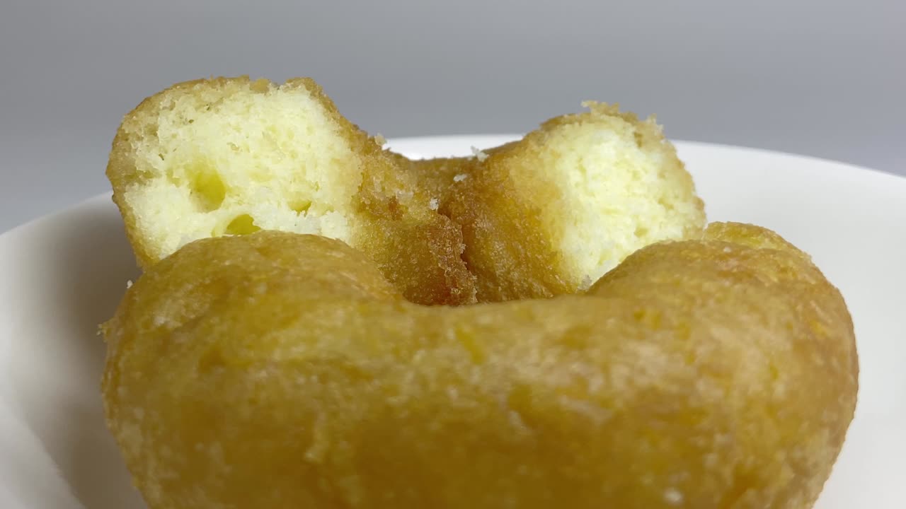 donut pequeño, video en primer plano