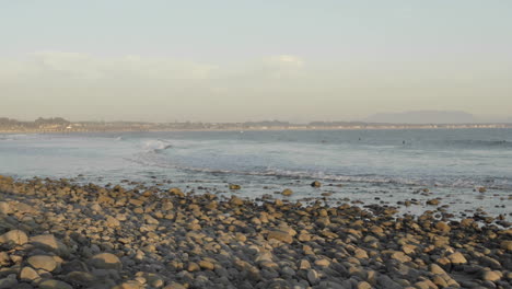 Time-lapse-of-full-moon-rising-at-Surfers-Point-in-Ventura-California