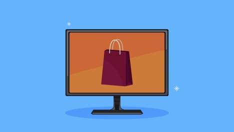 animación de negocios de comercio electrónico y tecnología