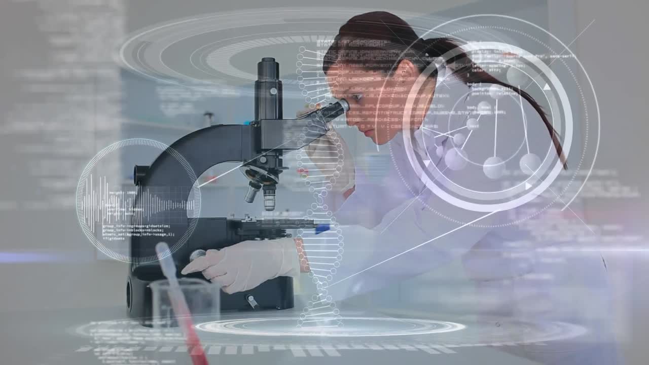 현미경을 통해 보는 과학자