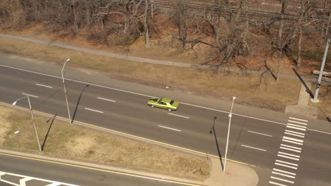 an-aerial-shot-over-an-empty-highway-on-a-sunny-day