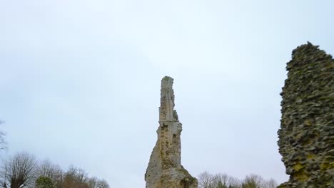 aerial: thetford priory ruins in norfolk.