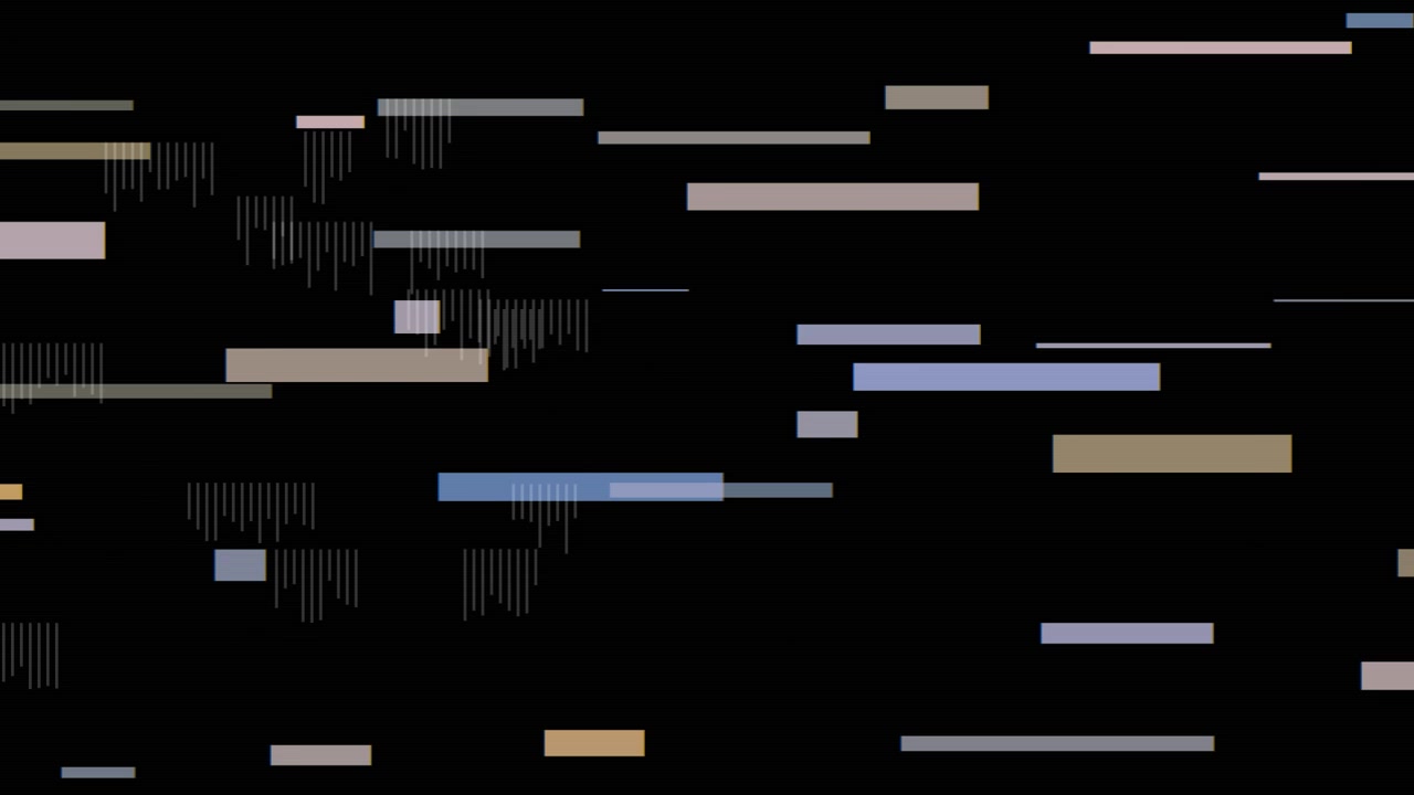 Abstract Motion Graphics with Moving Horizontal Bars and Data Lines