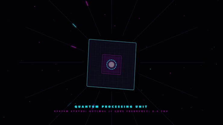 Digital Animation of a Quantum Processing Unit Interface