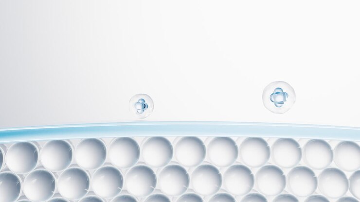 Cells and skin, cosmetic and skin care concept, 3d rendering.