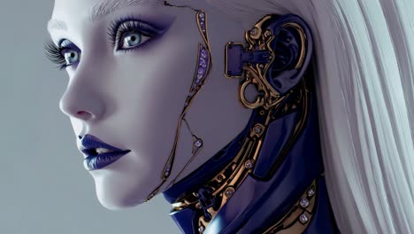 cyborg woman portrait