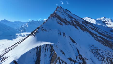 snowy mountain peaks under a clear blue sky
