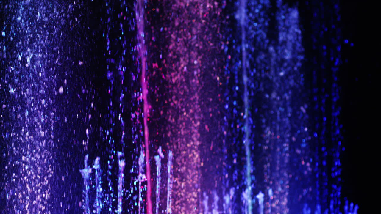 Slow motion of colorful fountain