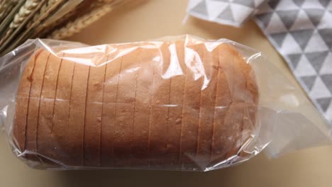 Close-up-of-stack-of-baked-bread-on-table