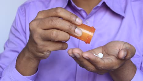person taking medication