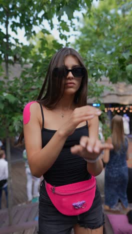 woman dancing at a summer festival