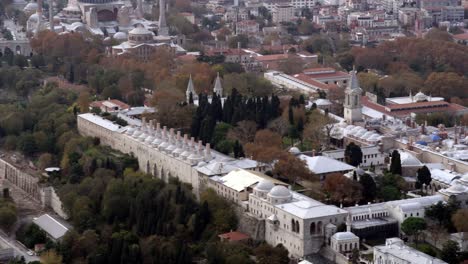 topkapi palace and istanbul bosphorus sea, turkey. may 06, 2015