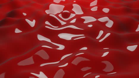 red abstract liquid surface with white reflections. minimal 3d render motion graphic animated background