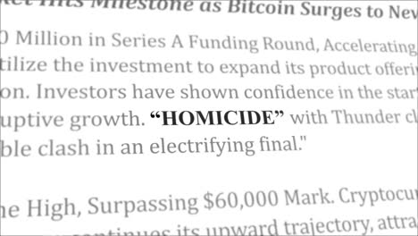 titulares de noticias de homicidios en diferentes artículos