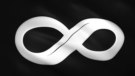 infinity flag in black and white