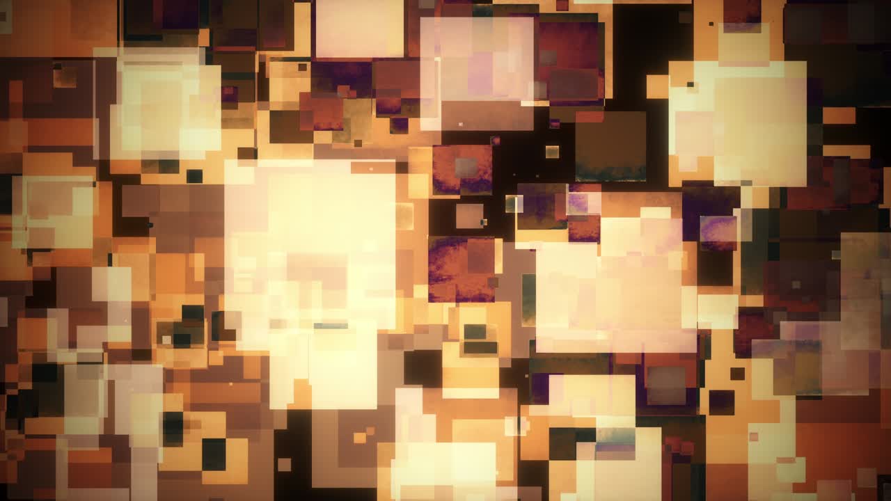 bucle abstracto movimiento rápido amarillo oscuro grunge cuadrado rayas cuadrada de checker elemento gráfico de movimiento. patrón de azulejos de bucle sin costuras. azulejos cuadrados de mosaico 4k 3d