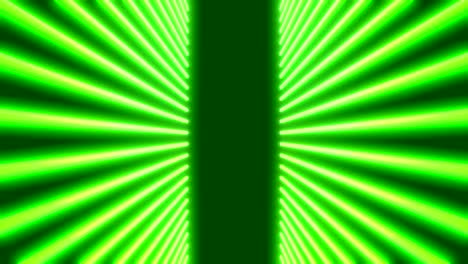 líneas láser de luz de neón brillantes en color negro. colorido fondo geométrico fluorescente abstracto. renderización 3d futurista en bucle. animación de moda moderna para diseño de transmisión, espectáculo, club.
