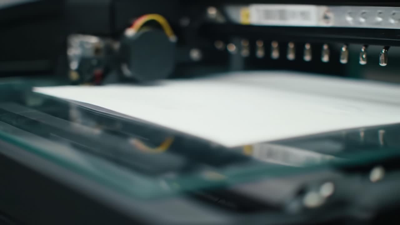 Capturing the Precision of a Printer in Action: An Insightful Look at the Mechanisms That Drive Modern Printing Technology on Paper Surfaces