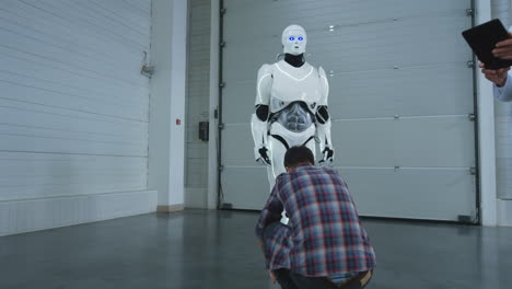 robot testing and interaction in a research facility